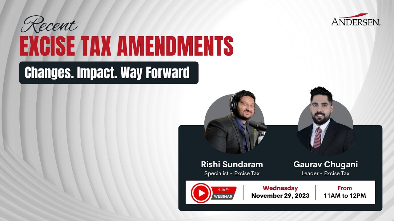 Webinar Recording: Excise Tax Amendments
