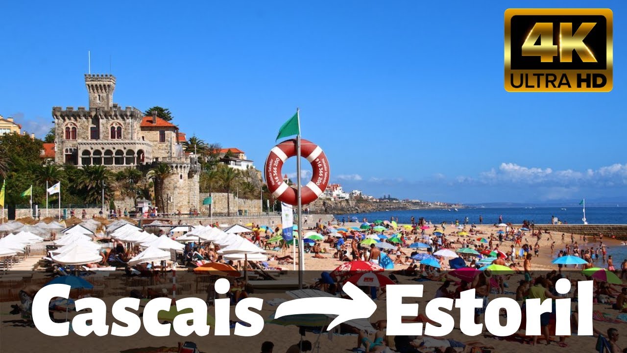 【HD】Post lockdown walking tour from Cascais to Estoril (Estoril Coastline)