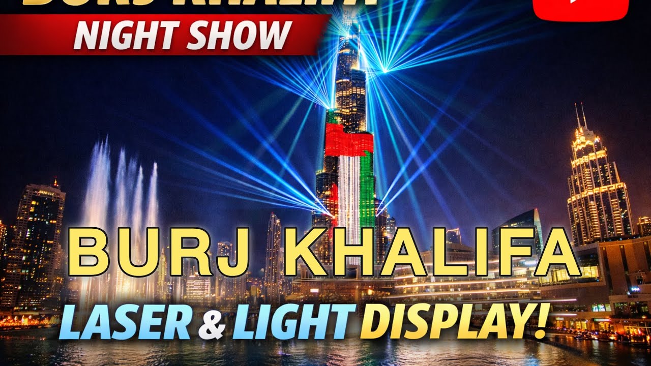 Burj Khalifa Night Laser & Light Display | World’s Tallest Building Show in Dubai
