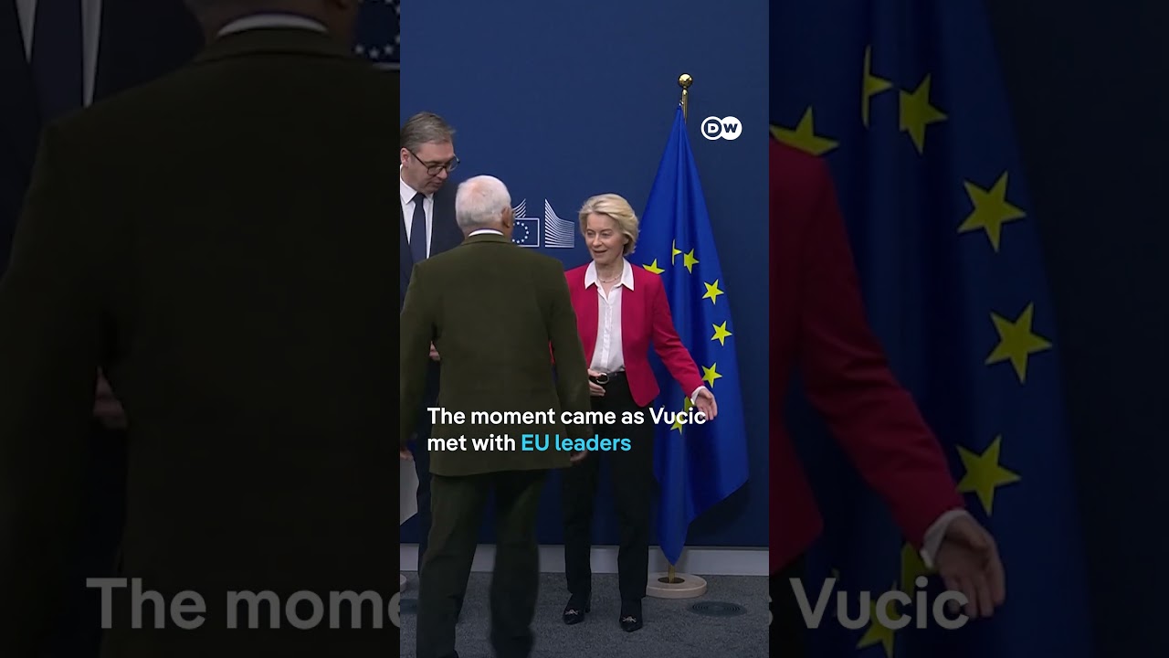 Serbian President's hot mic moment meeting EU leaders | DW News