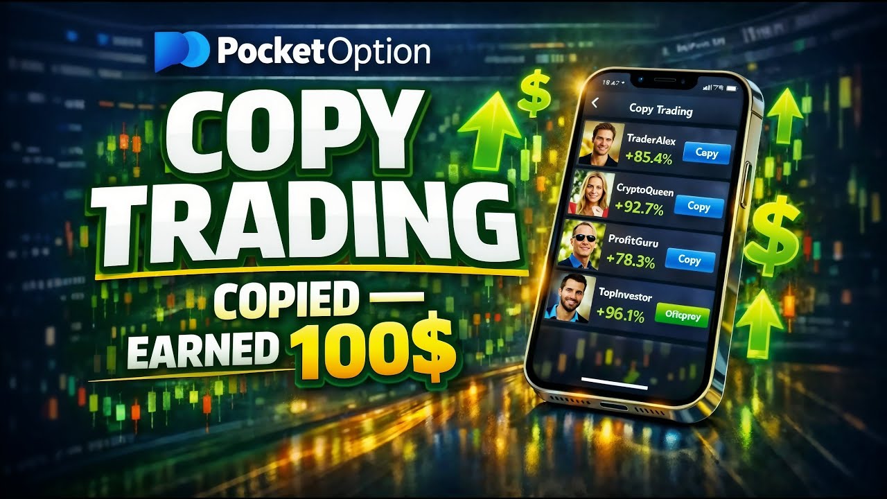 (PROFITABLE WAY) How to copy trade / social trade with Pocket Option. Ideal for earning online daily