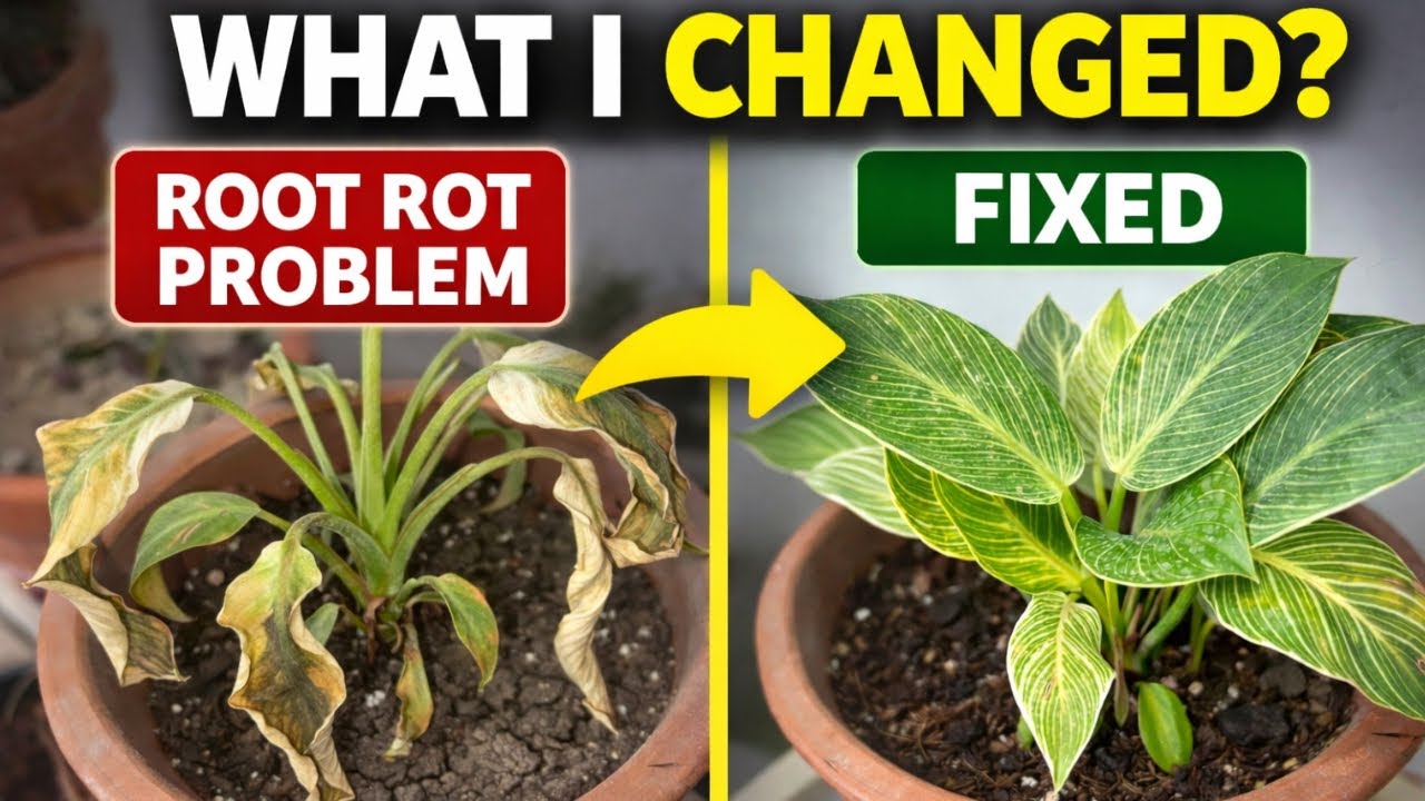 Indoor Plants Root Rot Problem Solved in Winters |  Philodendron Birkin Rescue + Potting Mix