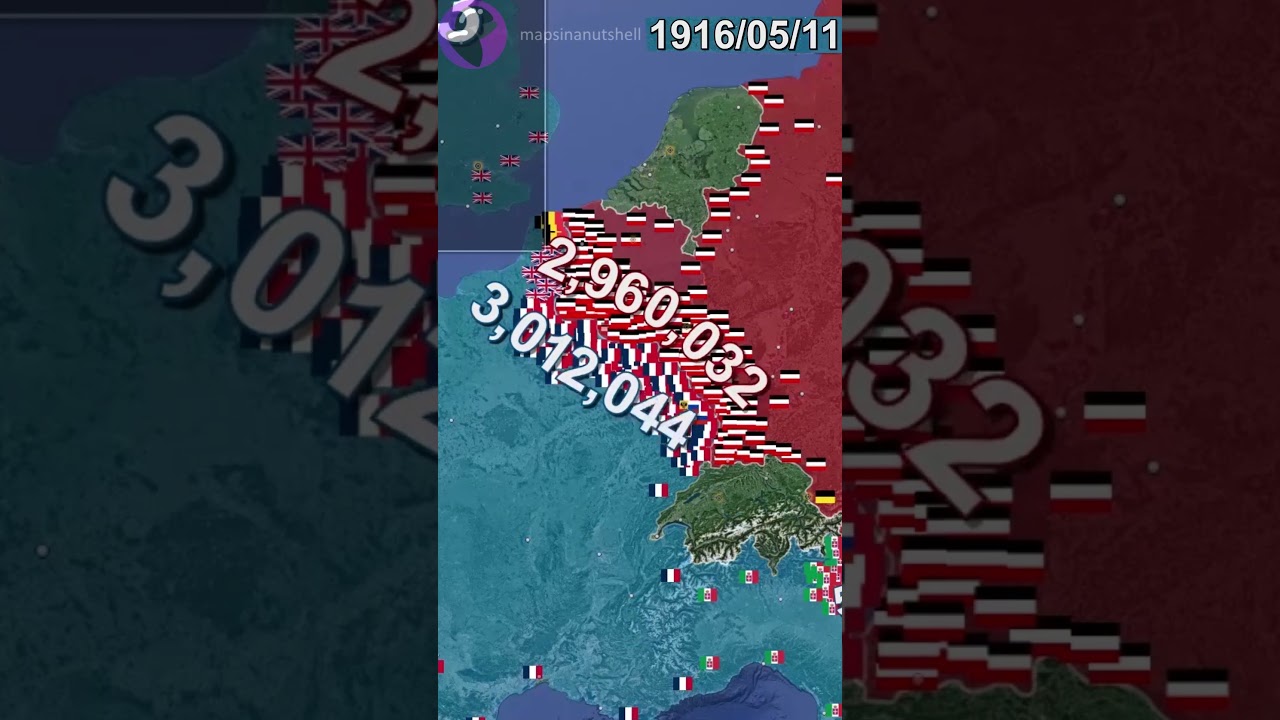 World War I: Western Front with units using Google Earth