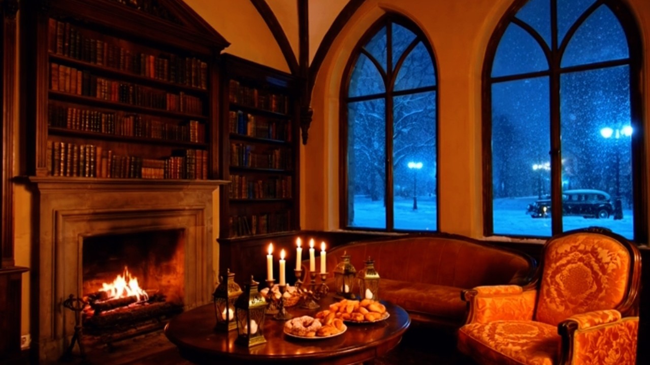 Peaceful Winter Morning Jazz ❄️🔥 Cozy Café & Soft Piano #WinterJazz #StudyMusic