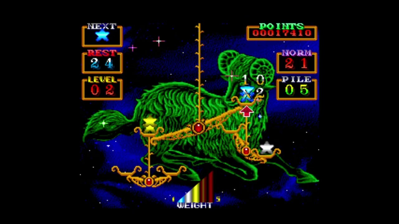 Star Mobile (PC Engine/TurboGrafx-16, NTSC-J). Practice. Score: 18 680. Level: 2 #puzzle #pcengine
