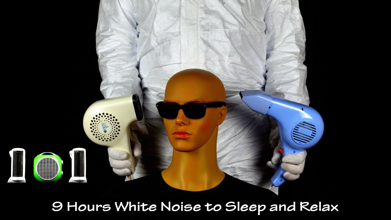Two Hair Dryers Sound 9 and Three Fan Heaters Sound | ASMR | 9 Hours White Noise to Sleep and Relax