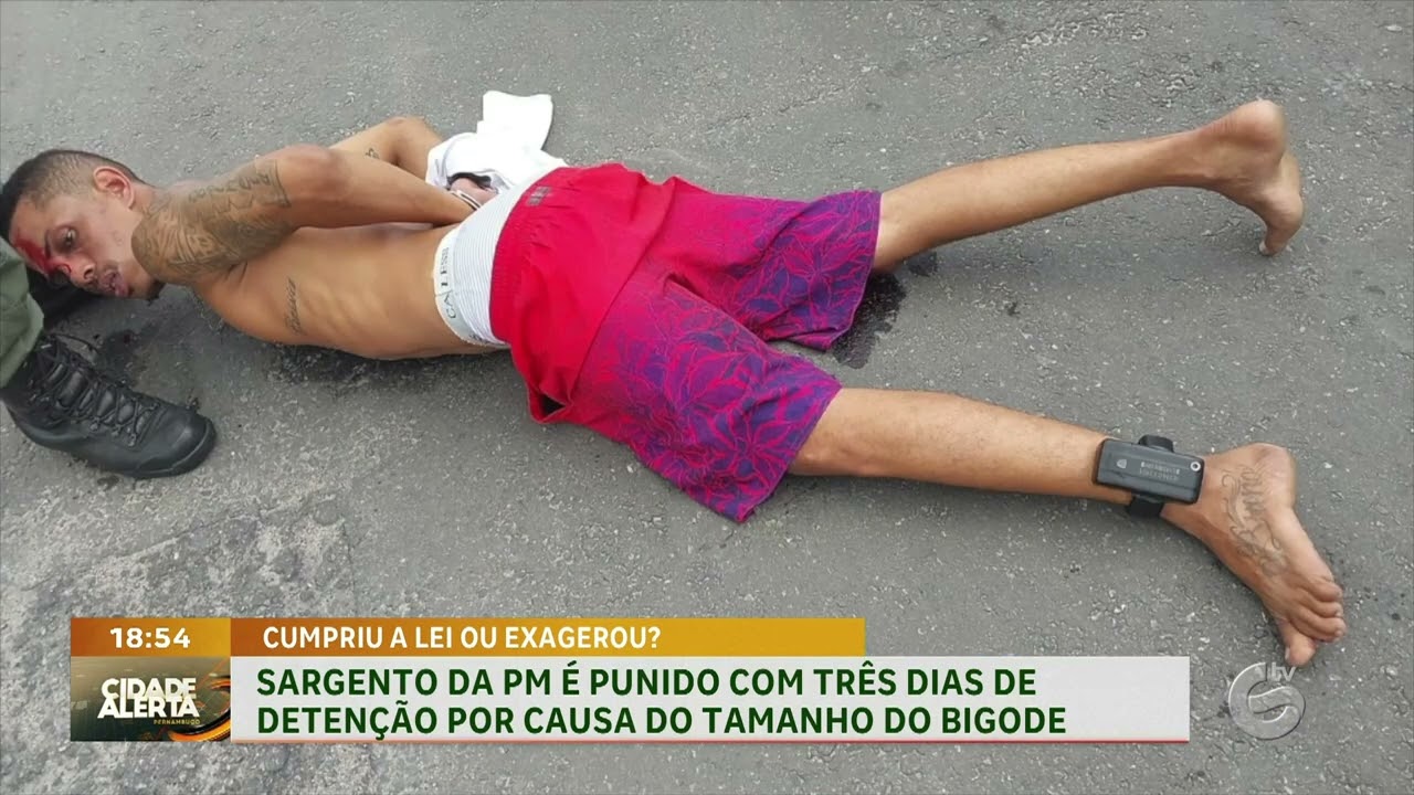 Sargento da PM é punido com três dias de detenção por causa do tamanho do bigode