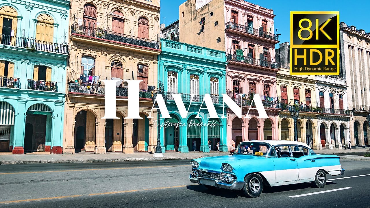 Beautiful City Havana, Cuba 🇨🇺 in 8K HDR 60FPS ULTRA HD Cinematic Drone Video
