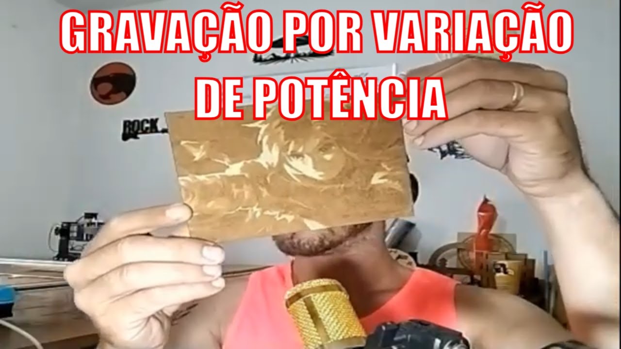 Gravação de imagens e fotos com Lightburn utilizando a variação de potência pela escala de cinza