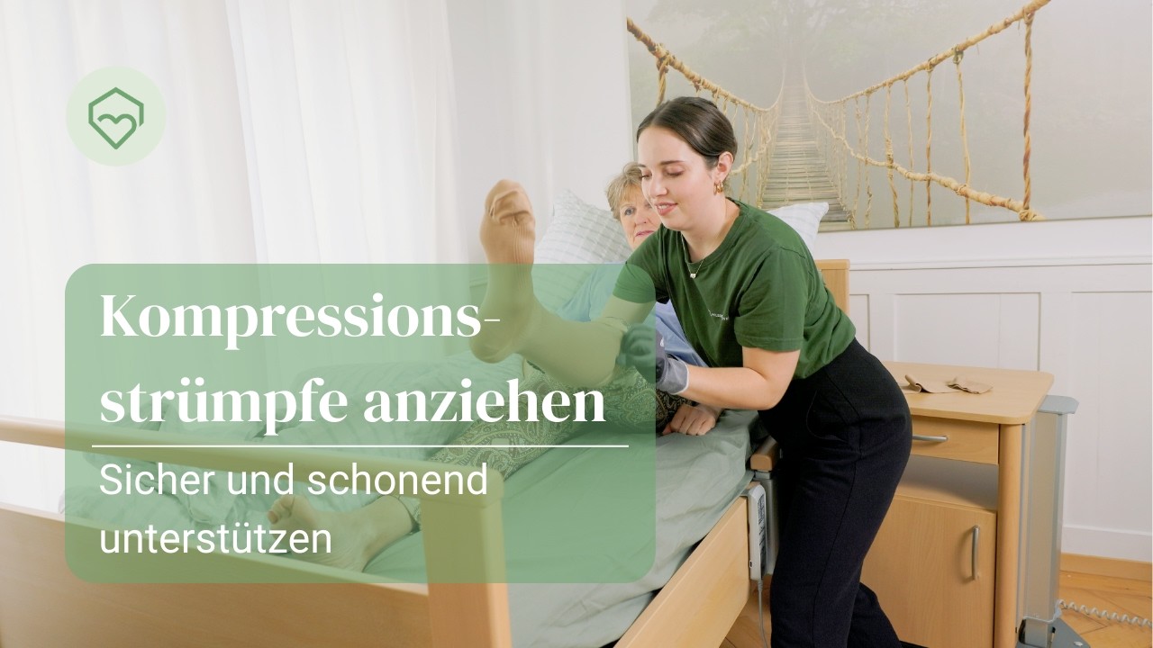 Kompressionsstrümpfe anziehen – sicher und schonend unterstützen