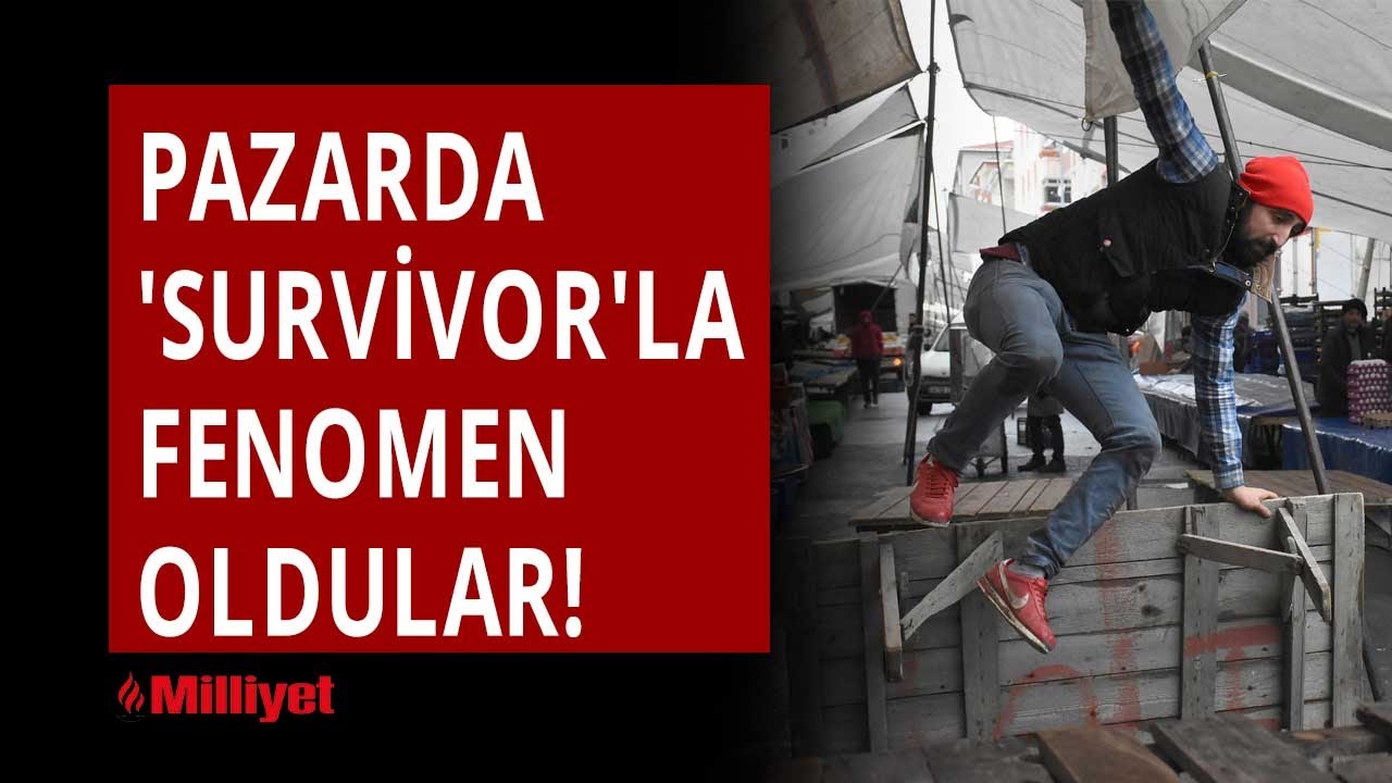Pazarda 'Survivor' oynadılar fenomen oldular!