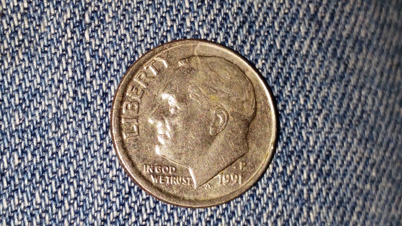 1991 P ROOSEVELT DIME | 927,220,000 PRODUCED | MINTED AT THE PHILADELPHIA MINT