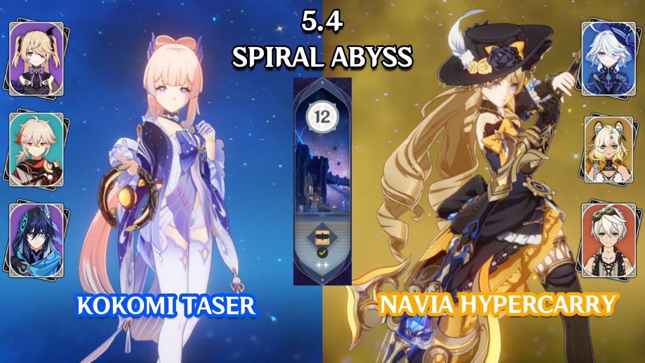 C0 Kokomi Taser & C0 Navia Hypercarry | 5.4 Spiral Abyss | Genshin Impact