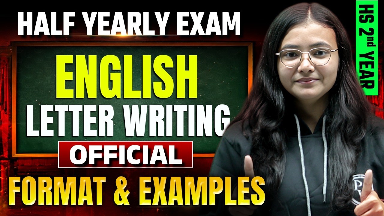 HS 2nd Year English Letter Writing | Class 12 Half Yearly Exam | Letter Writing Format with Examples