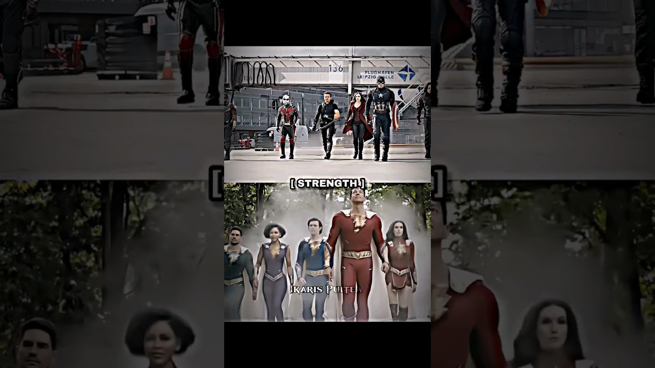 Team Captain America vs Shazam Family #shorts