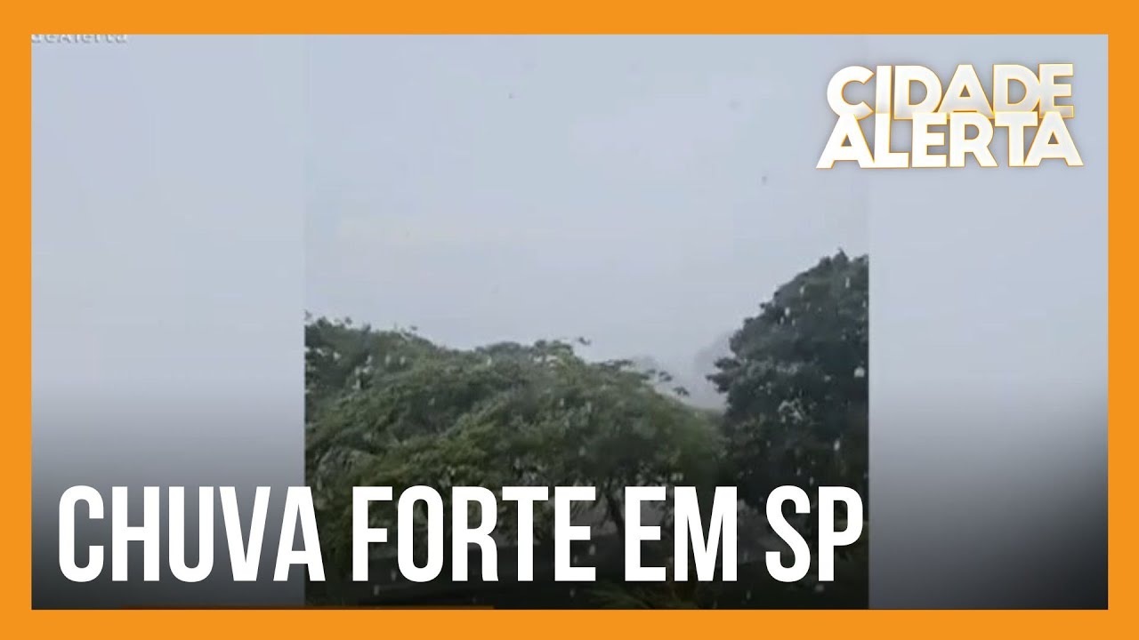 São Paulo tem tarde de chuva forte com granizo e pontos de alagamento