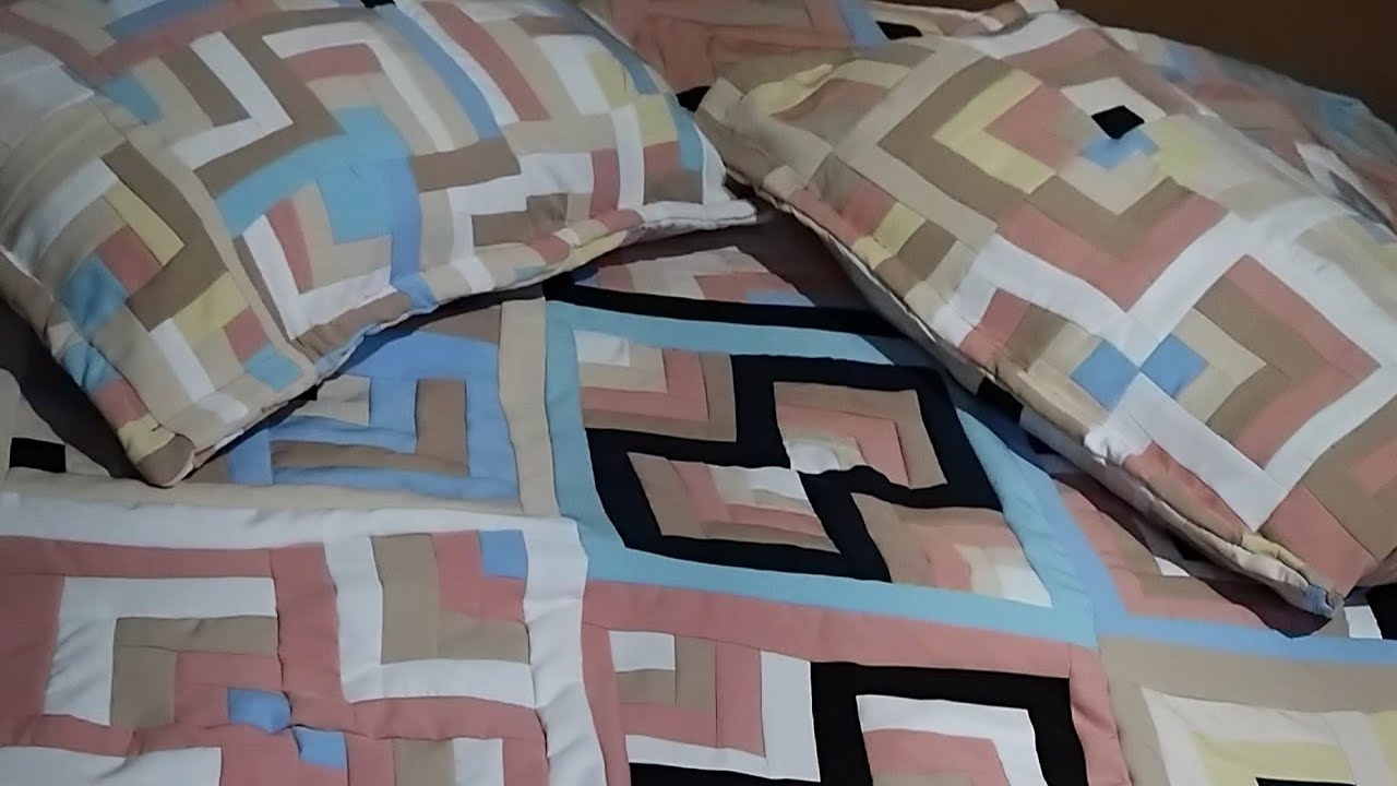 Colcha de retalhos feito primeiro o broquinho de petchwork  