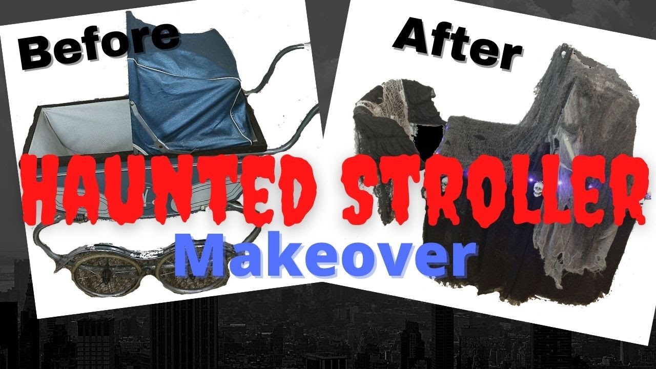 DIY * How to Make a Creepy Doll Stroller out of a Vintage Baby Stroller / Pram // 🎃👻😱 Doll Carriage