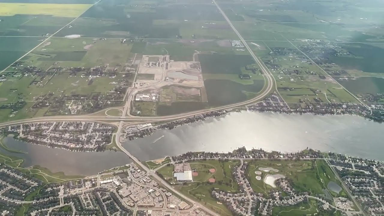 Calgary International YYC Final Approach, Landing & Taxi to Terminal area  9th July 2025