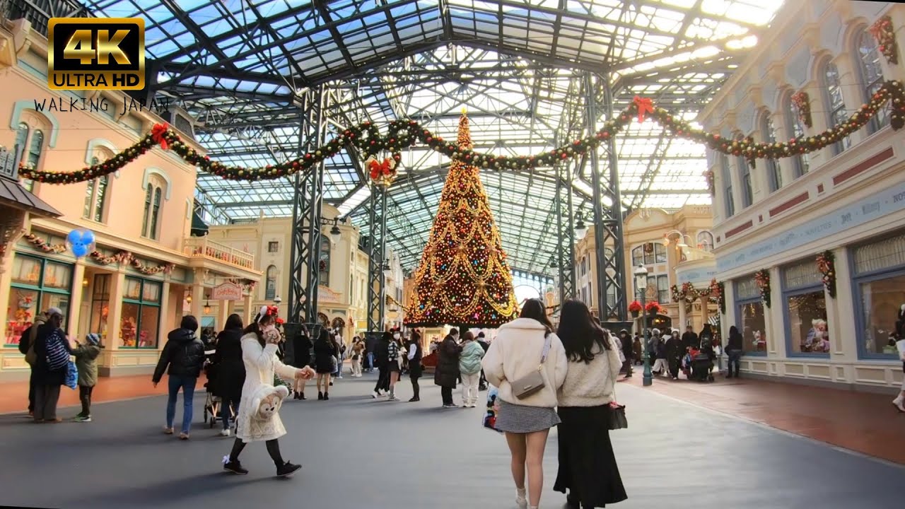 【4K】東京ディズニーランドのクリスマス一周散歩 Christmas Walk Around Tokyo Disneyland