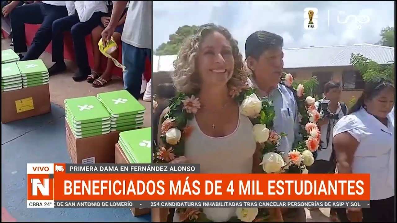PRIMERA DAMA INAUGURA PROYECTO DIGITAL Y ENTREGA LAPTOPS A ESTUDIANTES EN SANTA CRUZ
