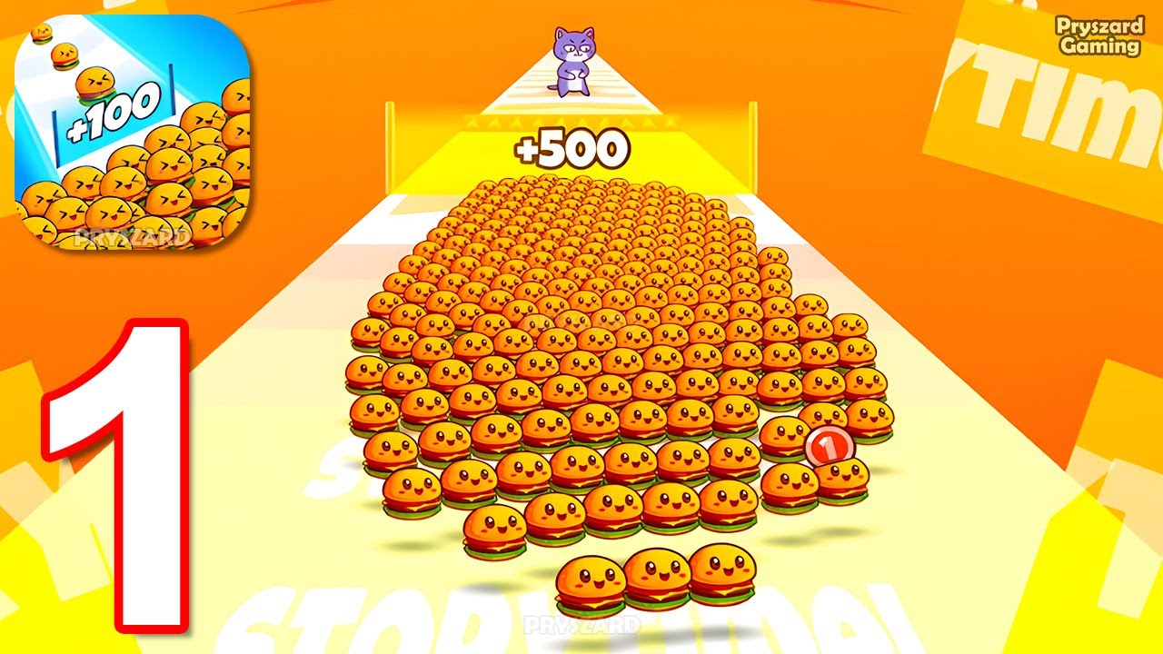 Food Run - Gameplay Walkthrough Part 1 Level Up Fruits Rush (iOS, Android)