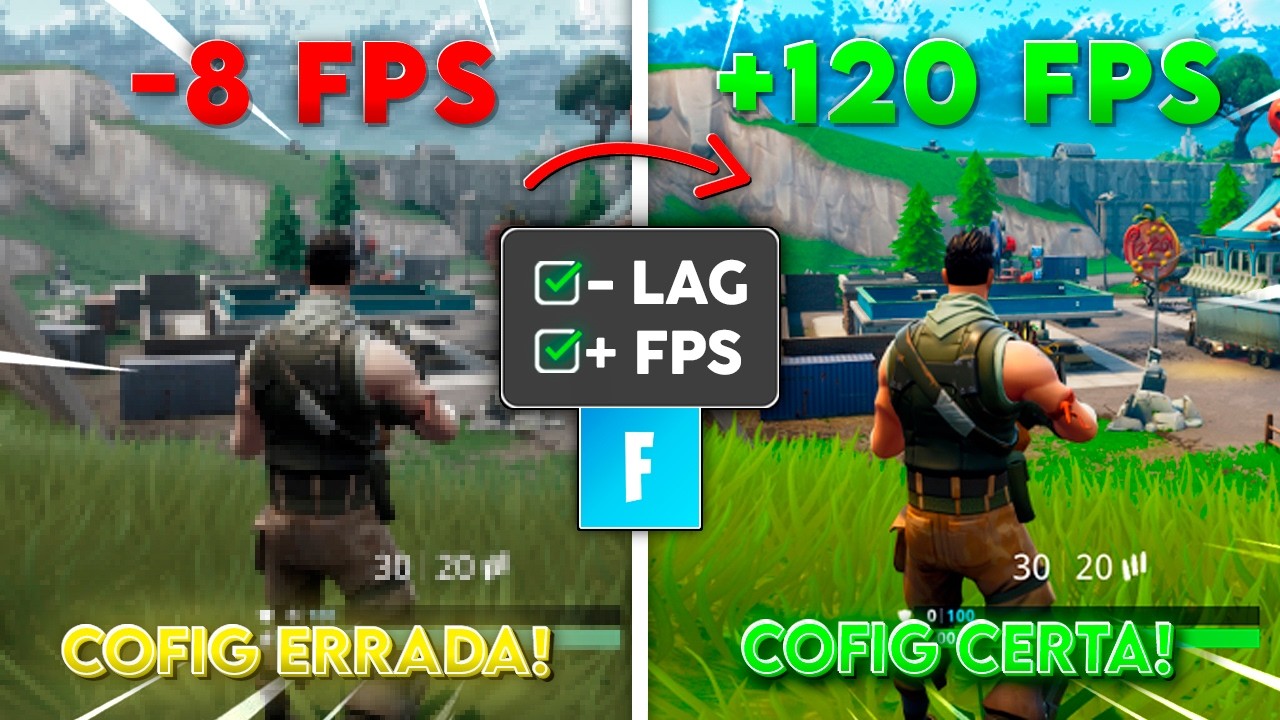 COMO TER MAIS FPS NO FORTNITE  E TIRAR COMPLETAMENTE OS TRAVAMENTOS! +FPS -INPUT LAG