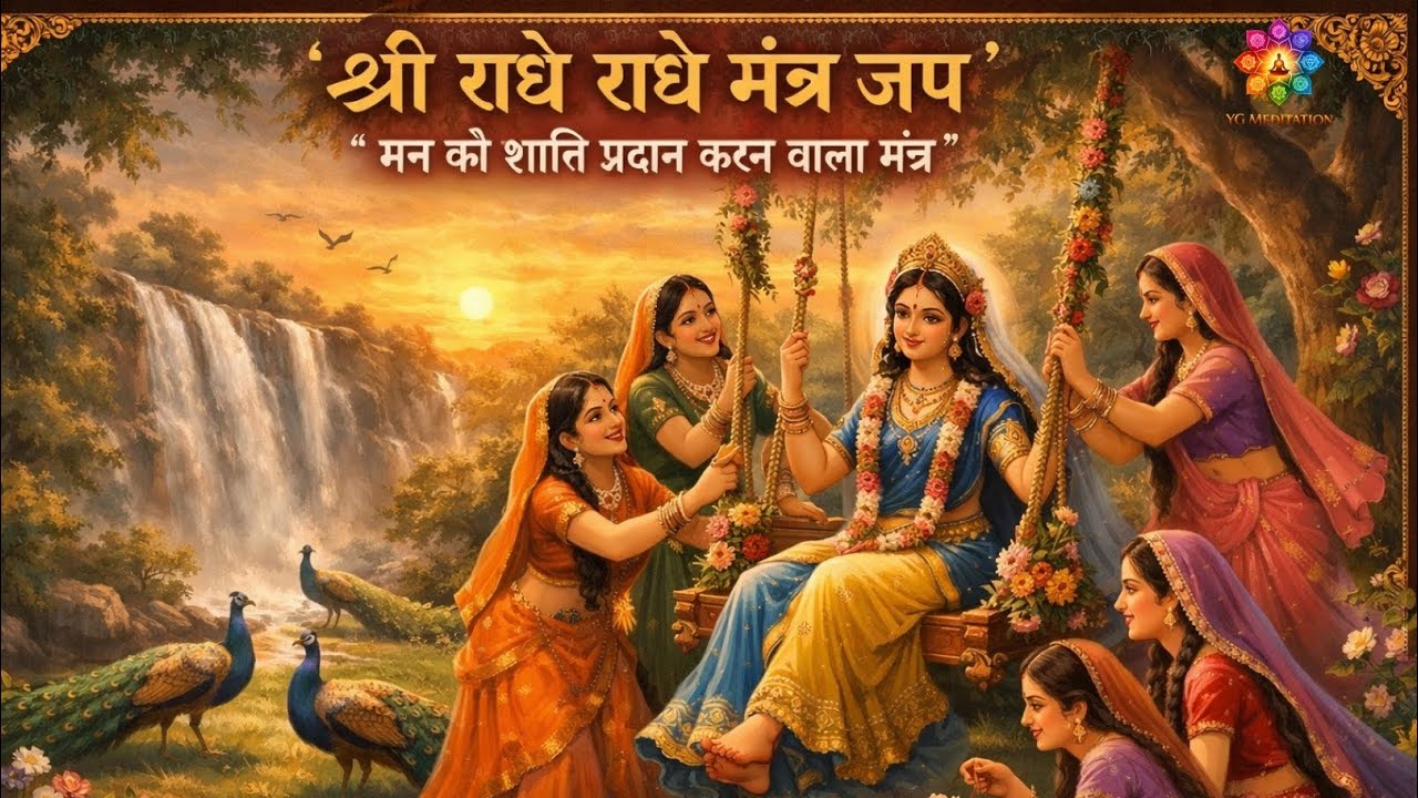  राधा नाम जप 🌸 | हर संकट को हरने वाला दिव्य मंत्र | Peace & Positivity ✨🕊️#radheradhe #radhekrishna 