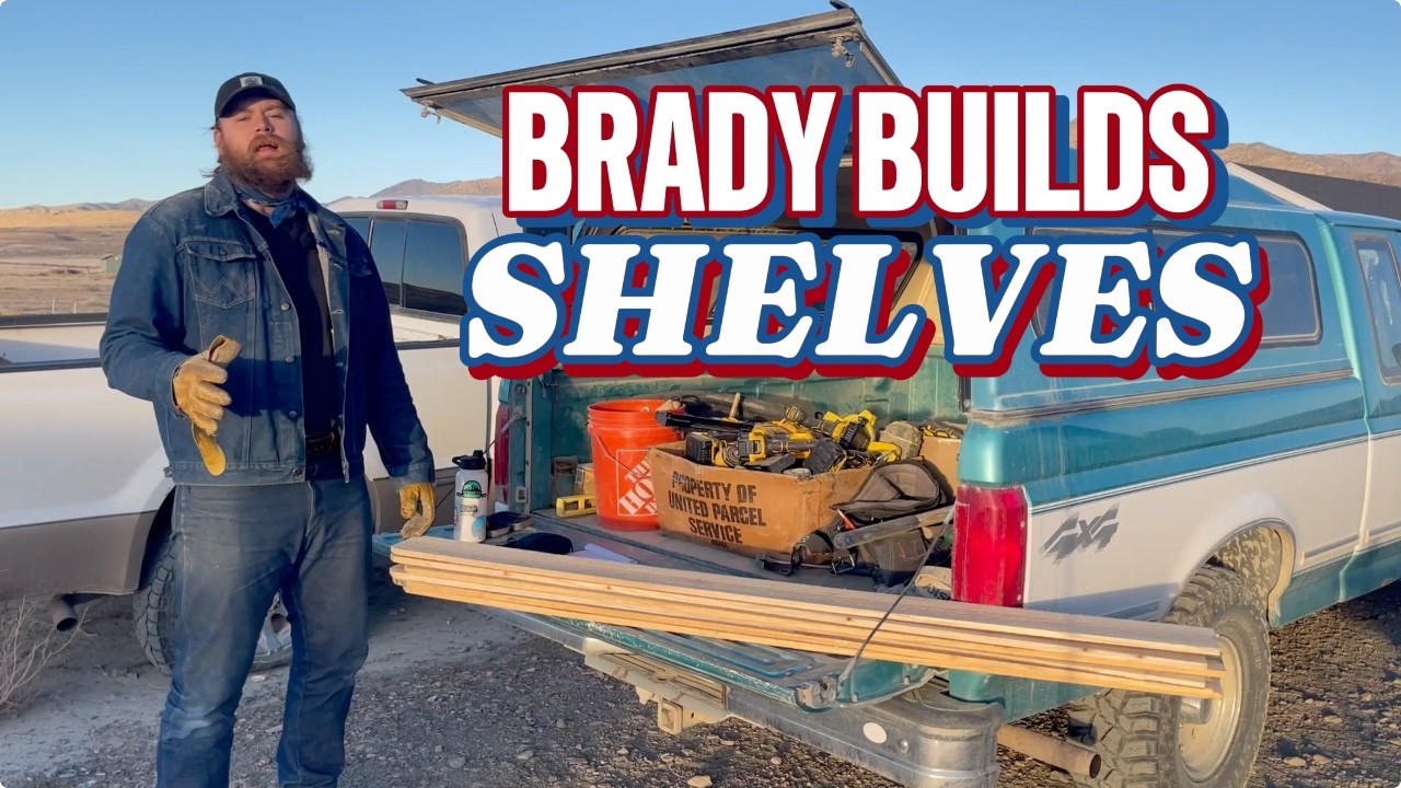 BRADY BUILDS SHELVES - Castle Farms Homestead