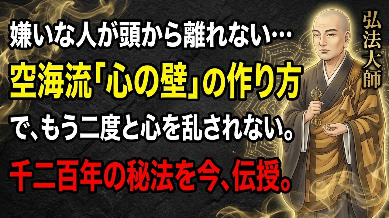 【空海の教え】嫌いな人に心を乱されない7つの技法｜1200年の密教が紐解く人間関係の極意