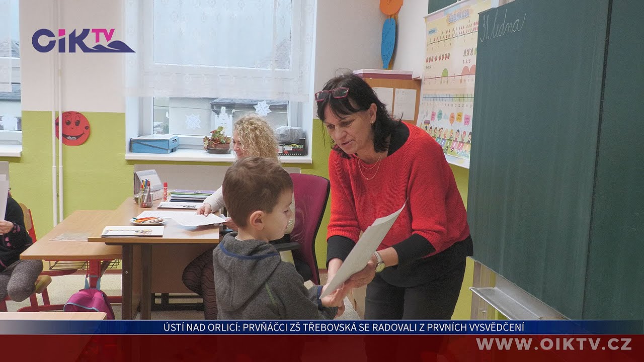 Ústí nad Orlicí: Prvňáčci ZŠ Třebovská se radují z prvních vysvědčení