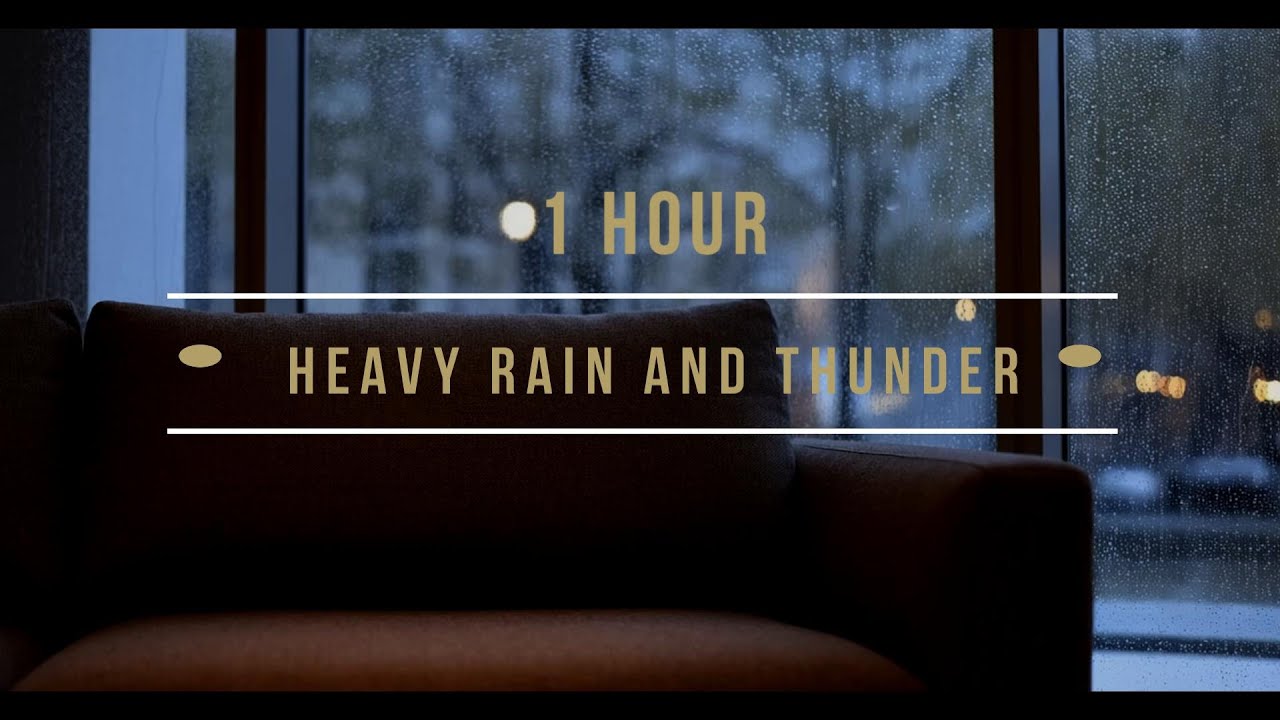 LIVE ASMR Heavy Rain and Thunder on window