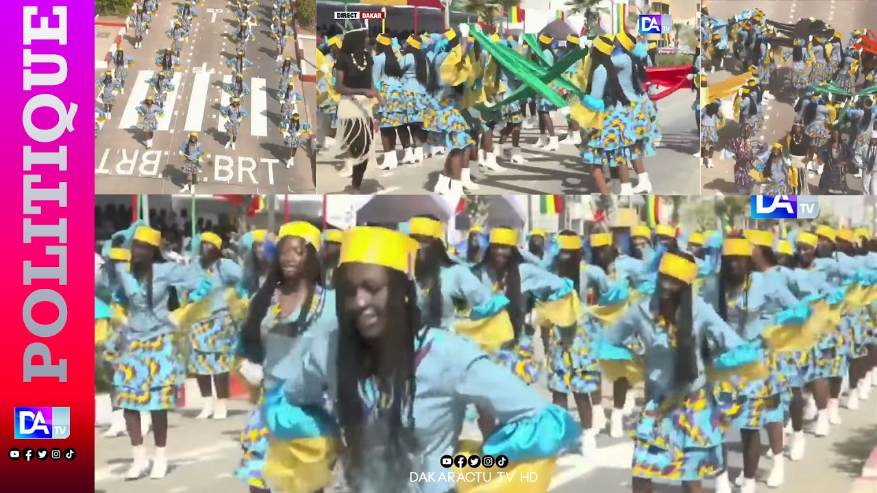 D&eacute;fil&eacute; du 4 Avril &agrave; Gu&eacute;diawaye: Prestation XXL des Majorettes de l'Institution Notre Dame de Dakar