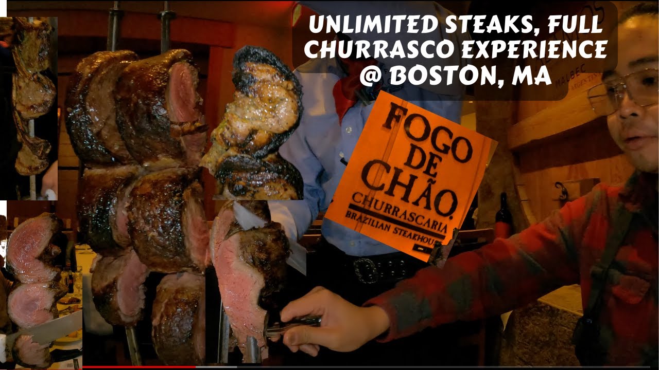 Brazilian full churrasco experience, @ FOGO DE CHAO, MA, unlimited steaks,  salad barEp 17