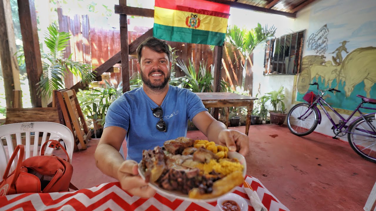 COMENDO na FRONTEIRA da BOL&Iacute;VIA 🇧🇴 com o ACRE - COBIJA - Churrasco de MI&Uacute;DOS 🥩 | RIO4FUN