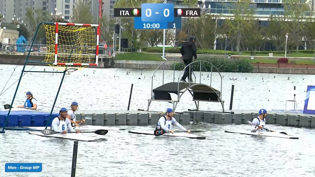 Italy vs France / Men - Group MP / 2024 ICF Canoe-Kayak Polo World Championships Deqing China