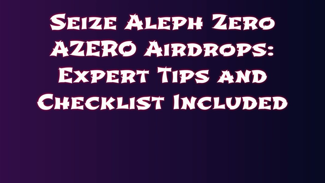 Get Free Aleph Zero AZERO Airdrop  | Learn How to Swap or Sell Aleph Zero AZERO Airdrop
