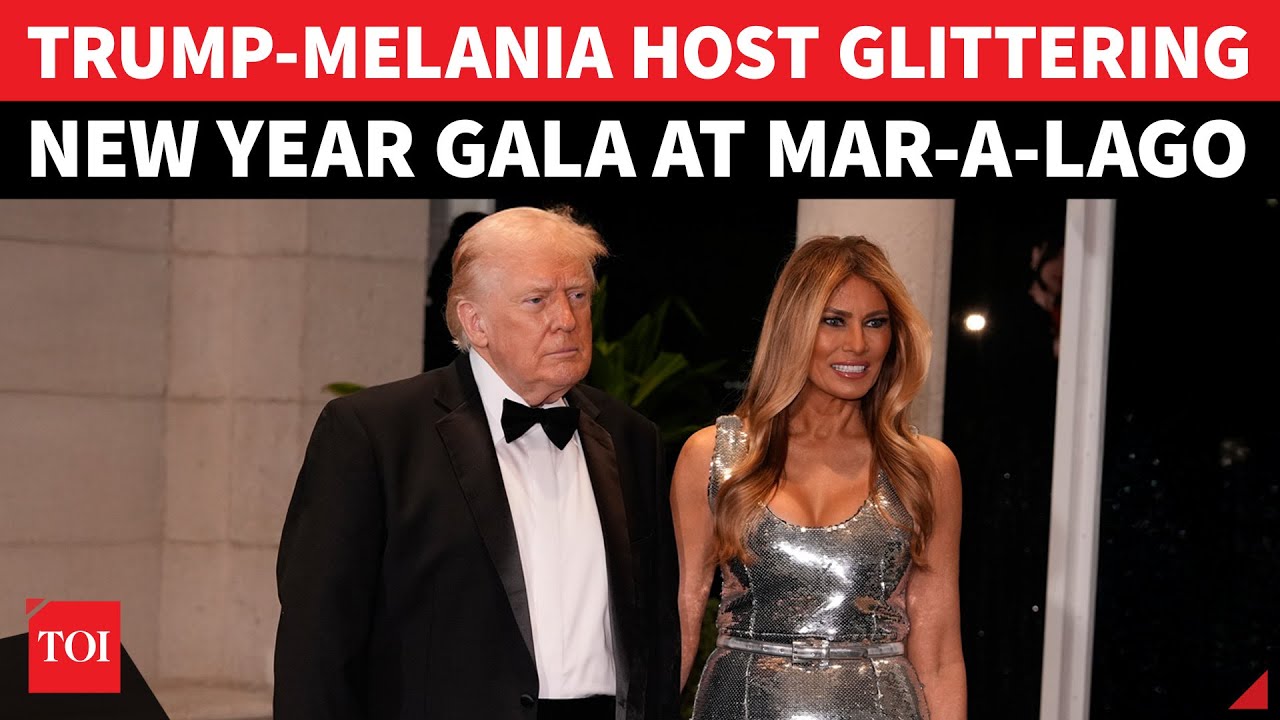 Mar-a-Lago Midnight Gala: Trump and Melania Ring In the New Year Together | WATCH
