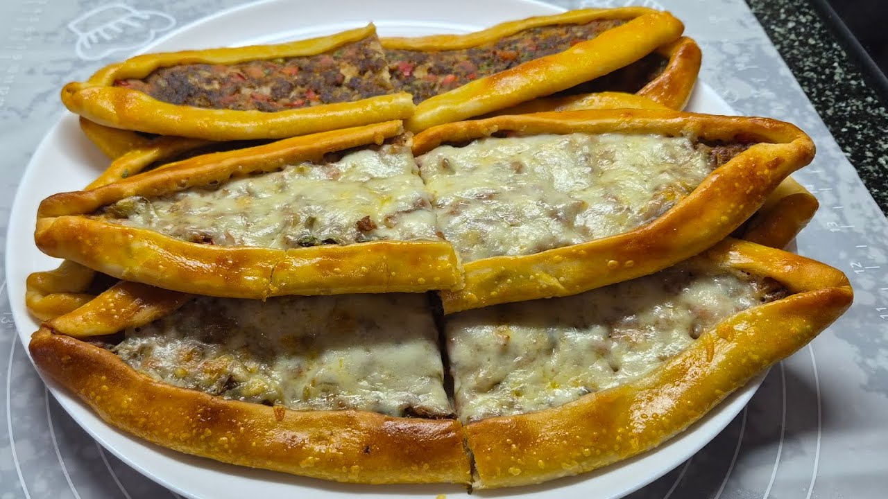 İçi bol dolgulu 💯 Evde kıymalı pide nasıl yapılır 👏