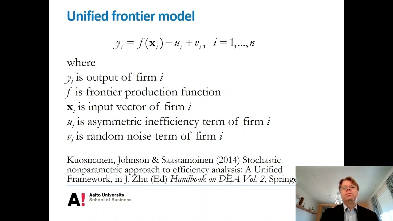 Productivity and Efficiency Analysis Lesson 1b: Taxonomy of frontier estimation methods