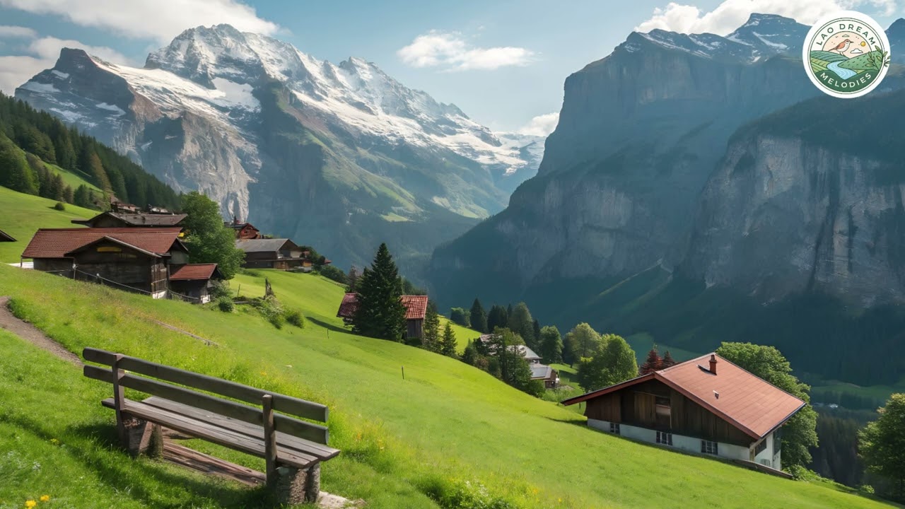 Neo-Classical Serenity in the Swiss Alps | Timeless Beauty of Nature & Architecture, peaceful