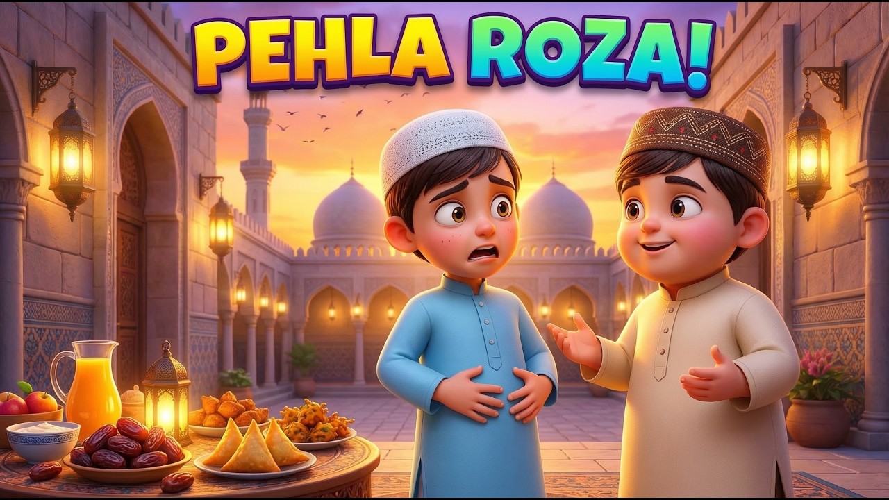 Abdul Hadi Aur Abdul Wahab Ka Pehla Roza | Ramadan Cartoon Story For Kids | Islamic Moral Story
