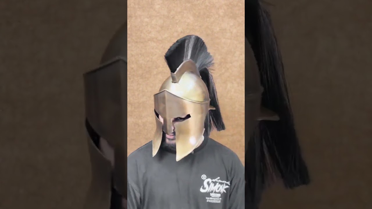 Medieval Spartan Helmet, Wearable King Leonidas Armor Helmet for Role Play 