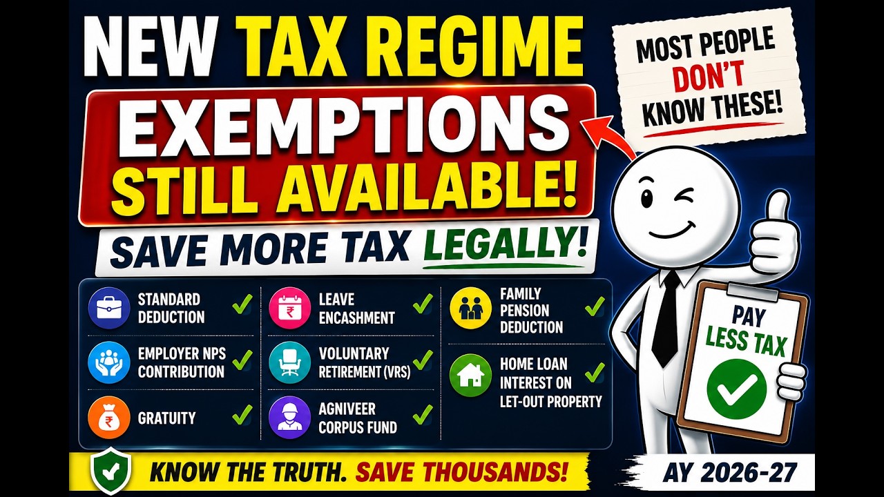 🚨 New Tax Regime 2026: Tax Exemptions You Can STILL Claim! (Most People Don't Know)