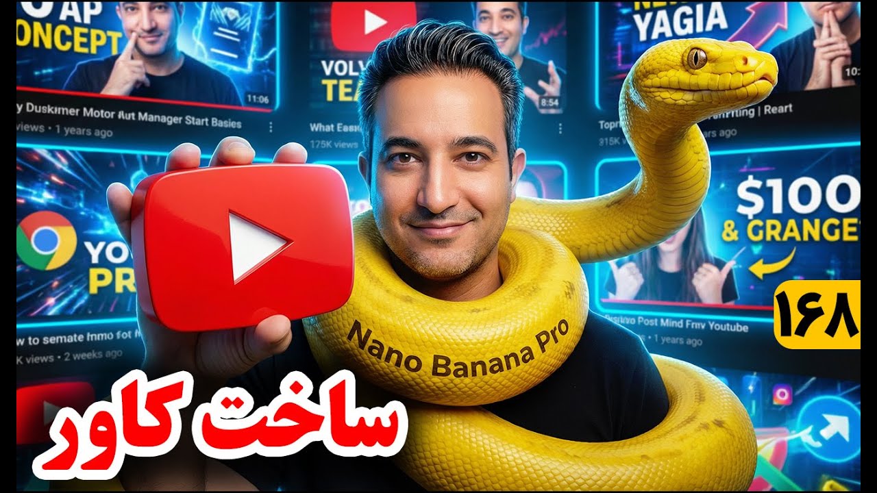 چالش چهارم - چطور کاور بسازیم که دیده بشیم؟  نانو بنانا به سبک مستر بیست  Free Nano Banana Pro