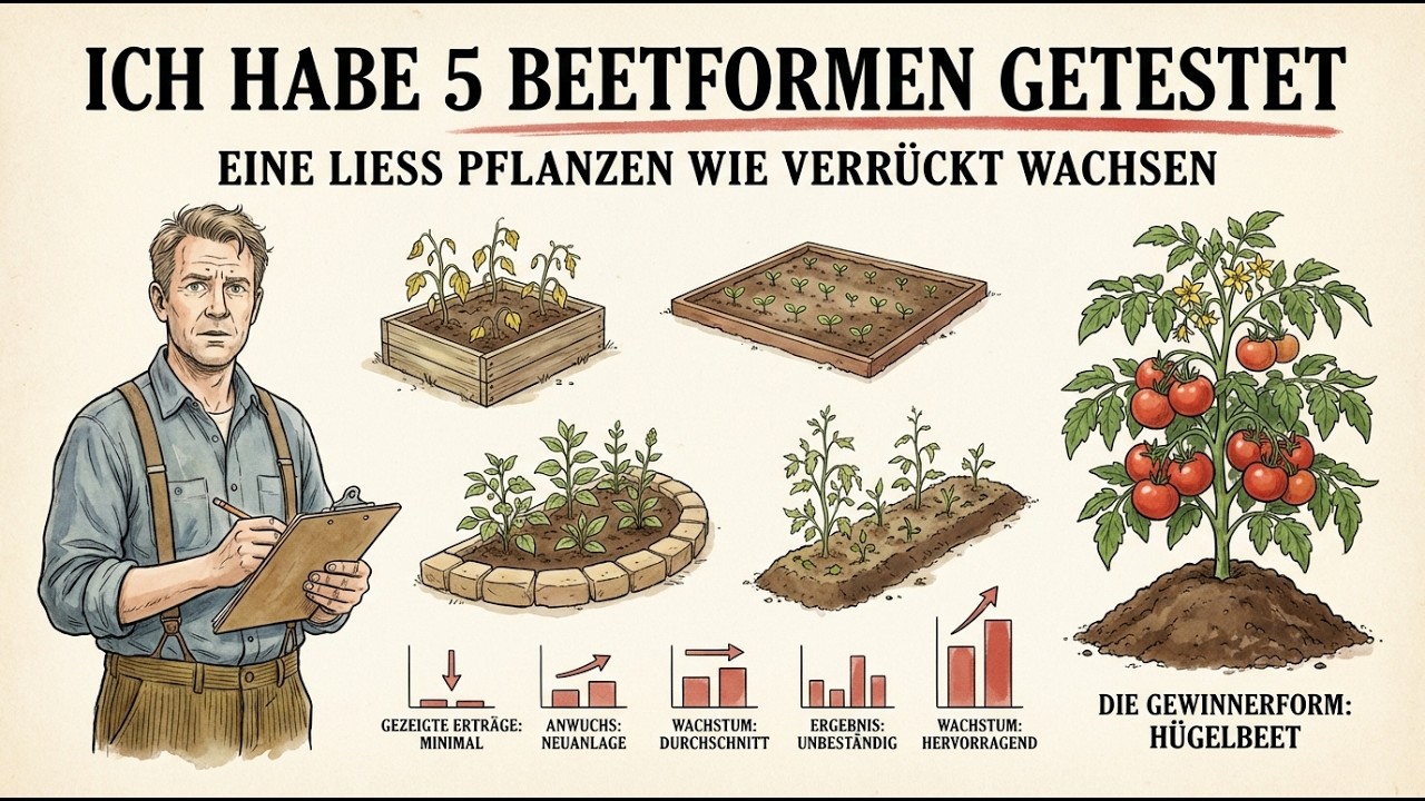 Ich habe 5 Beetformen getestet — eine ließ Pflanzen wie verrückt wachsen