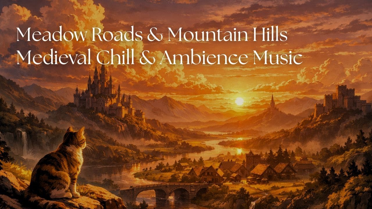 [ 1 HOUR ] Meadow Roads & Mountain Hills - Medieval Ambience & Music