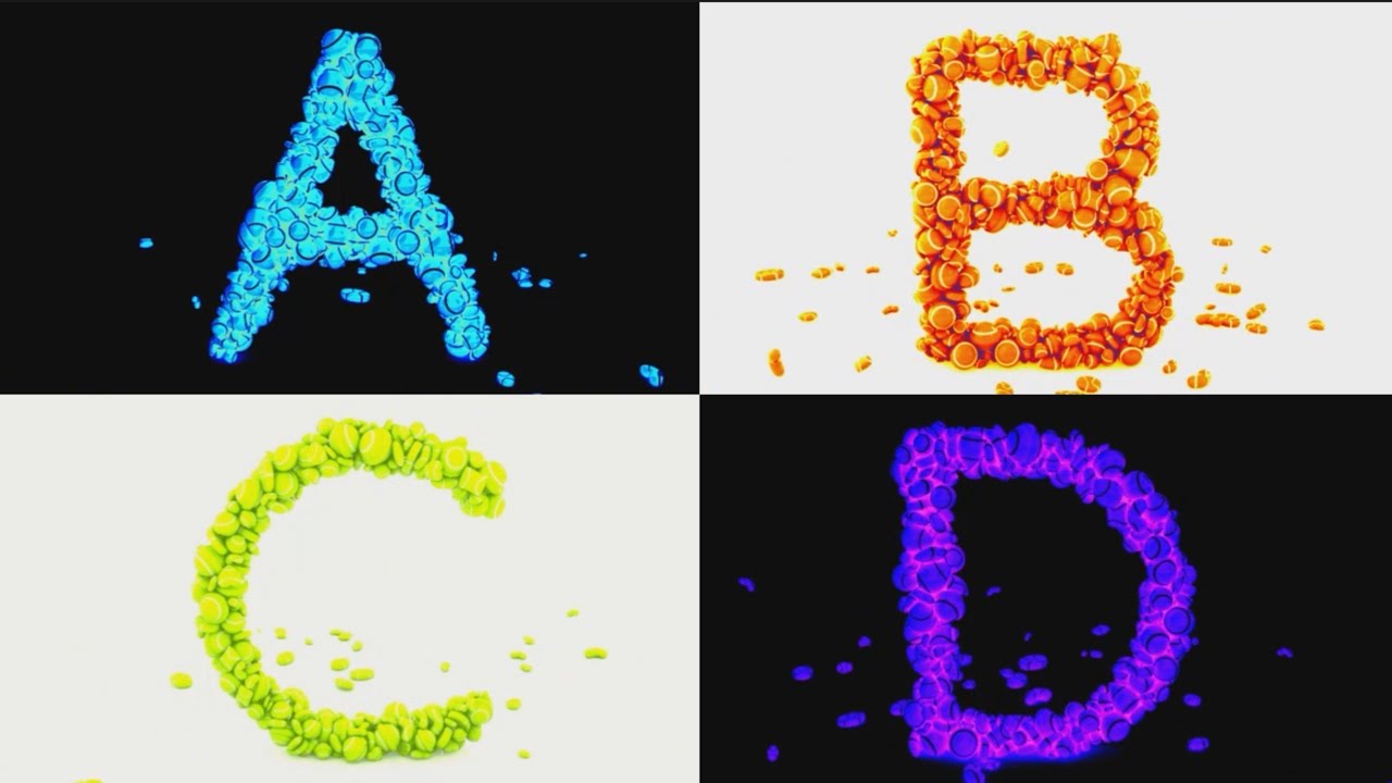 Learn ABC's with 3D Colorful Candies Sponsored by Preview 2 Effects Combination