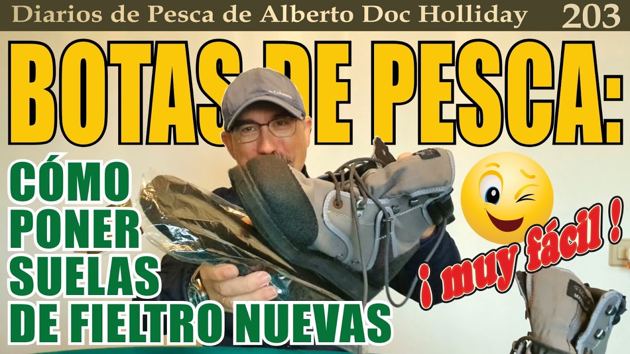 BOTAS DE PESCA: CÓMO PONER SUELAS DE FIELTRO NUEVAS / Fishing boots: change felt soles easily