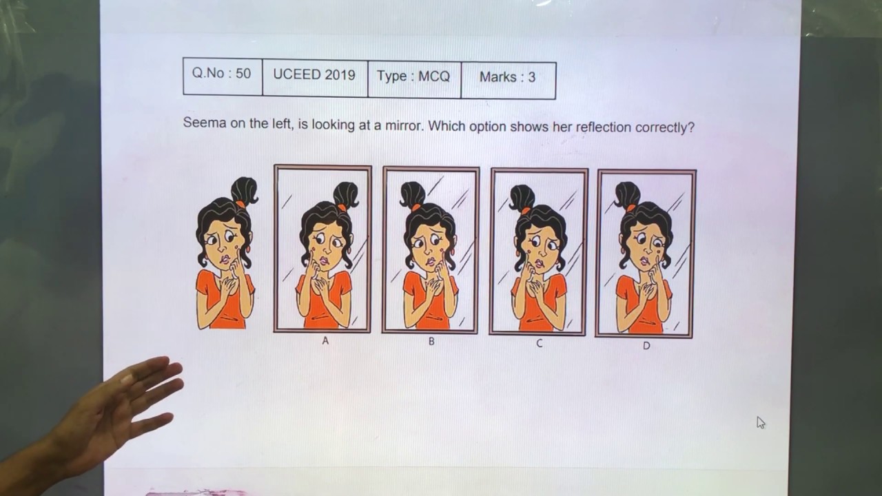 UCEED 2019 Solved Paper - Solution for Question No. 50